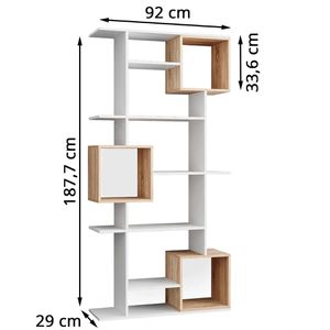 Produktbild für Bücherregal Vicco Cube, weiß / sonoma eiche