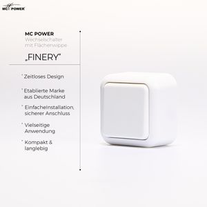Produktbild für Lichtschalter McPower Finery, weiß