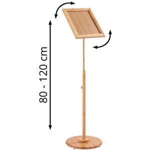 Produktbild für Infoständer Böttcher-AG BAMBOO aus Bambus, braun, A4