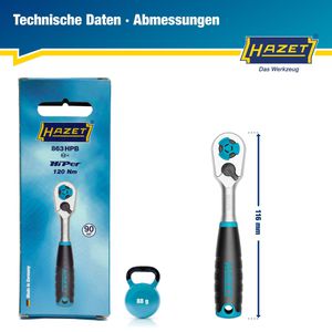 Produktbild für Umschaltknarre Hazet HiPer, 863HPB