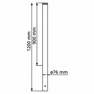 Produktbild für Absperrpfosten Schake 4272, silber, aus Edelstahl