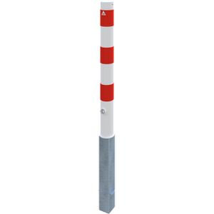 Produktbild für Absperrpfosten Schake 489FB+2, 2 Ösen, rot/weiß, aus Metall