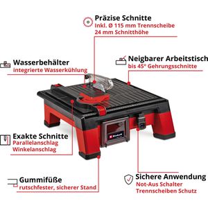 Produktbild für Fliesenschneider Einhell TE-TC 18/115 Li-Solo, 18V