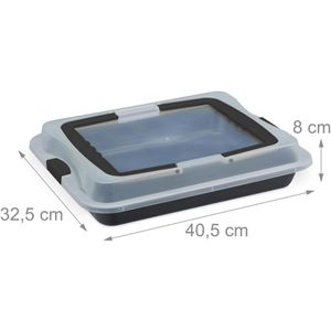 Produktbild für Backblech Relaxdays 10024300, 3in1, schwarz, aus Carbon-Stahl