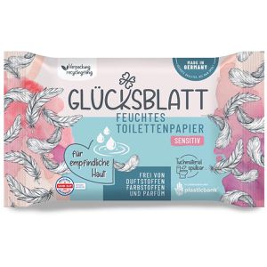 Produktbild für Toilettenpapier Glücksblatt Feucht, Sensitiv, ohne Parfüm