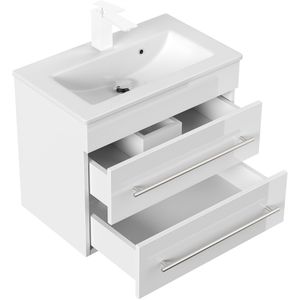 Produktbild für Waschtisch Posseik Portus 600 SlimLine, hängend,weiß hochglanz