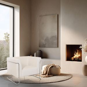 Produktbild für Loungesessel hJh-OFFICE CURACAO CORD, 713517, weiß