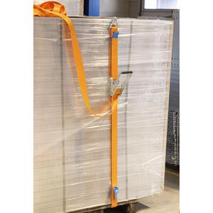 Produktbild für Spanngurt Braun-GmbH 1000-2-600, orange, mit Haken &amp; Ratsche