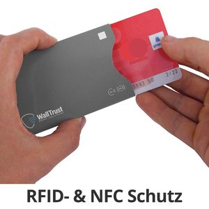 Produktbild für Kreditkartenhülle WallTrust 239076, grau