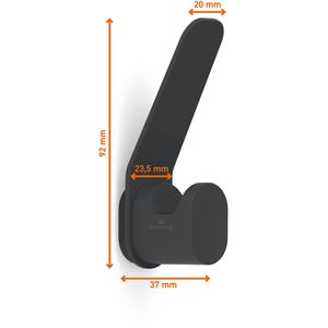 Produktbild für Garderobenhaken Durable Durastore, 184901, schwarz