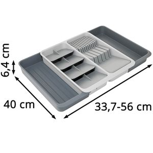 Produktbild für Besteckkasten JosephJoseph DrawerStore, grau, aus Kunststoff