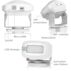 Produktbild für Türklingel Eaxus drahtlos, Funk Set
