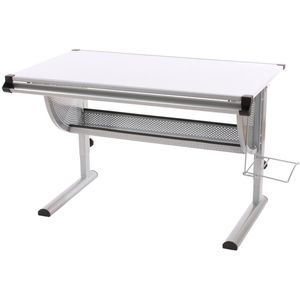 Produktbild für Kinderschreibtisch Mendler Oxford, aus Holz / Metall, weiß