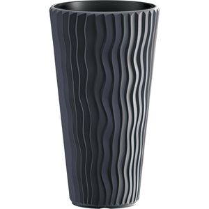 Produktbild für Übertopf Prosperplast Sandy Slim, anthrazit, Ø 39 x 71 cm