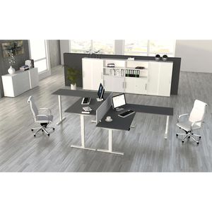 Produktbild für Schreibtisch Kerkmann Move 3, anthrazit / weiß