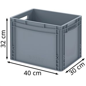 Produktbild für Eurobox AUER EG 43/32, grau, 30 Liter
