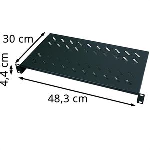 Produktbild für Netzwerkschrank-Fachboden LogiLink SF1C40B, 30 cm Einbautiefe