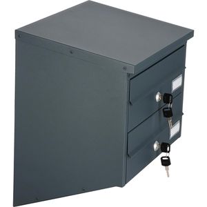 Produktbild für Briefkasten SafePost ScanPro BDL912, 2-fach, anthrazit, Stahl