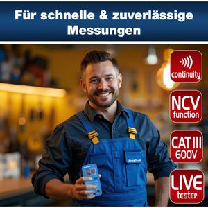 Produktbild für Multimeter PeakTech P 1073, digital, True RMS