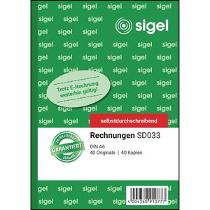 Produktbild für Rechnungsbuch Sigel SD033, A6