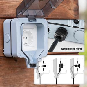 Produktbild für Steckdose Poppstar IP66, Aufputz