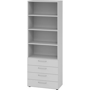 Produktbild für Kombischrank Hammerbacher Serie 9 Advanced, lichtgrau