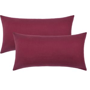 Kissenbezug NatureMark Jersey, bordeaux rot