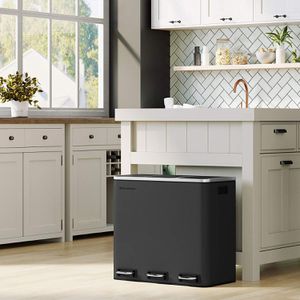 Produktbild für Mülleimer Songmics LTB54BK, schwarz