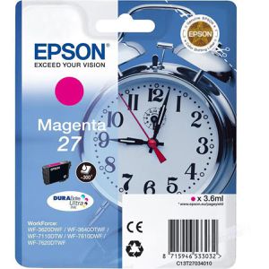 Produktbild für Tinte Epson 27 C13T2703 Wecker, magenta