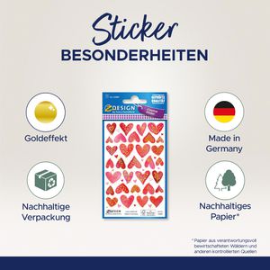 Produktbild für Sticker Zweckform Z-Design 51059, Herzen-Set