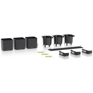 Produktbild für Übertopf Lechuza Green Wall Home Kit, grau matt, 14x14x14cm