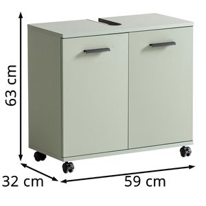 Produktbild für Waschbeckenunterschrank Schildmeyer Palermo 157639, mit Rollen