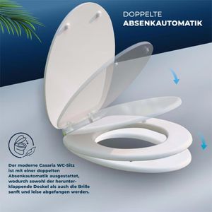 Produktbild für WC-Sitz CASARIA Toilettendeckel 108583, oval, aus Holz