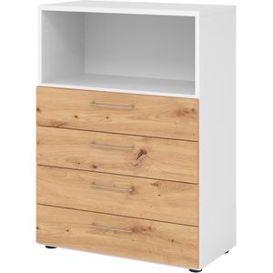 Produktbild für Kombischrank Hammerbacher Serie 9 Advanced, asteiche / weiß