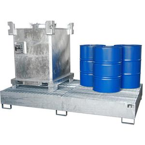 Produktbild für Auffangwanne BAUER AW 1000-10F, aus verzinktem Stahl