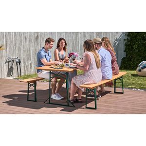 Produktbild für Bierzeltgarnitur RUKU1952 SW10062.1, Kiefer / grün