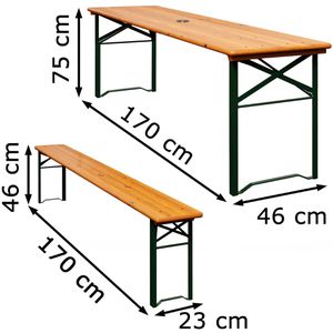 Produktbild für Bierzeltgarnitur CASARIA 100048, braun