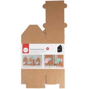 Produktbild für Geschenkbox Rayher Faltschachtel Haus, braun