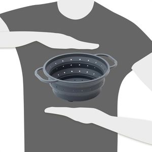 Produktbild für Seiher Brainstream Sieb.up! mit 2 Griffen, Silikon, faltbar