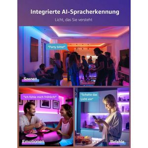 Produktbild für LED-Streifen Lepro S1 Smart KI, dimmbar, weiß + RGB