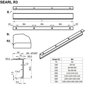 Produktbild für Möbelgriffe SO-TECH SEARL R3, schwarz, aus Aluminium