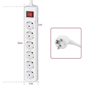 Produktbild für Steckdosenleiste Hama 108833, mit 5m Kabel