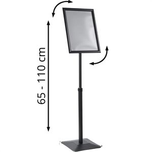 Produktbild für Infoständer Böttcher-AG aus Aluminium, schwarz, A3