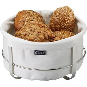 Produktbild für Brotkorb Gefu Brunch 33660, aus Edelstahl / Stoff