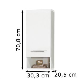 Produktbild für Bad-Hängeschrank Schildmeyer Isola 702015, matt weiß