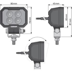 Produktbild für Zusatzscheinwerfer OSRAM LEDriving WL VX80-WD, 12V / 24V, LED