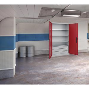 Produktbild für Werkzeugschrank CP-Möbel 8931-503, aus Metall, grau / rot