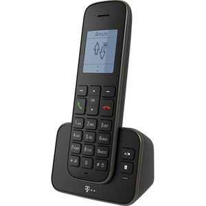 Telekom Telefon Sinus A 207, schwarz, schnurlos, mit Anrufbeantworter