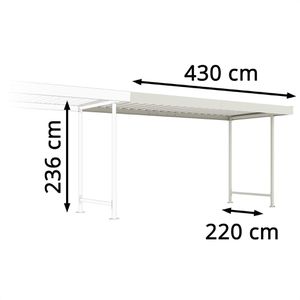 Produktbild für Fahrradunterstand WSM Leipzig L15, grauweiß, aus Metall