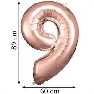 Produktbild für Luftballons Amscan 9906284, Riesenzahl 9, rose